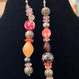 Vibrant Beaded Drop Earrings
